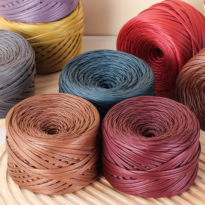 Filo in pelle sintetica nappa opaca 200 g – Filo grosso per uncinetto / knitting, perfetto per borse, scarpe, decorazioni fai-da-te