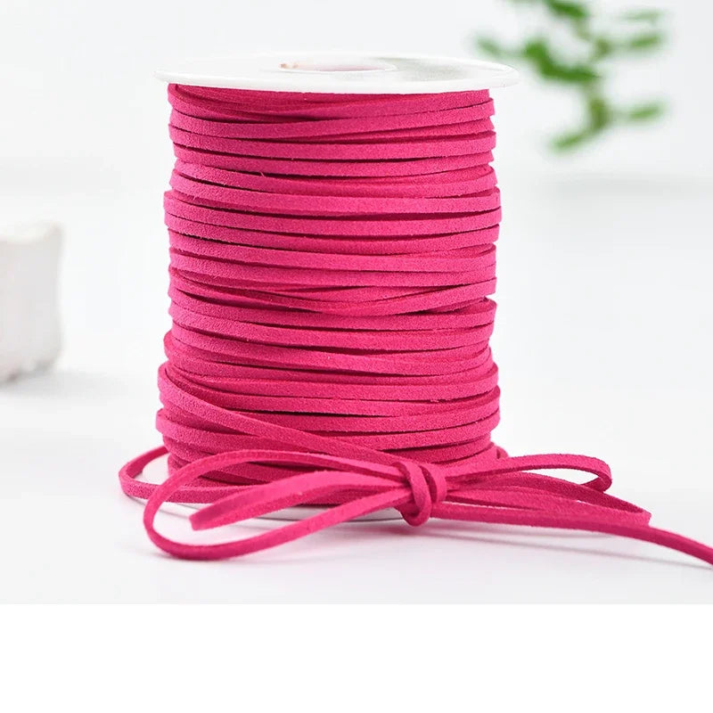 Cordoncino intrecciato in velluto coreano 45 m – Cordone in finta pelle decorazioni fai-da-te,