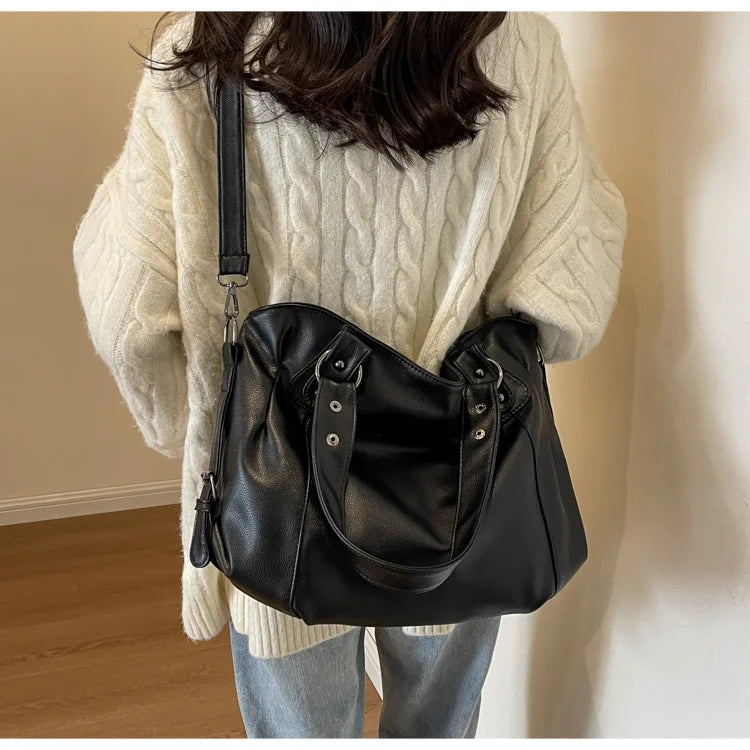 Soft Interior Compartment Shoulder Bags 2025 High Quality Contrasting Colors Bags for Women Fashion Zipper Pu Women's Handbags