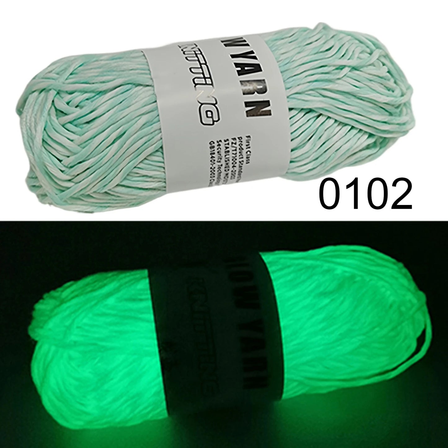 Filato luminoso in poliestere da 2 mm – Ideale per maglioni e cappelli che brillano al buio