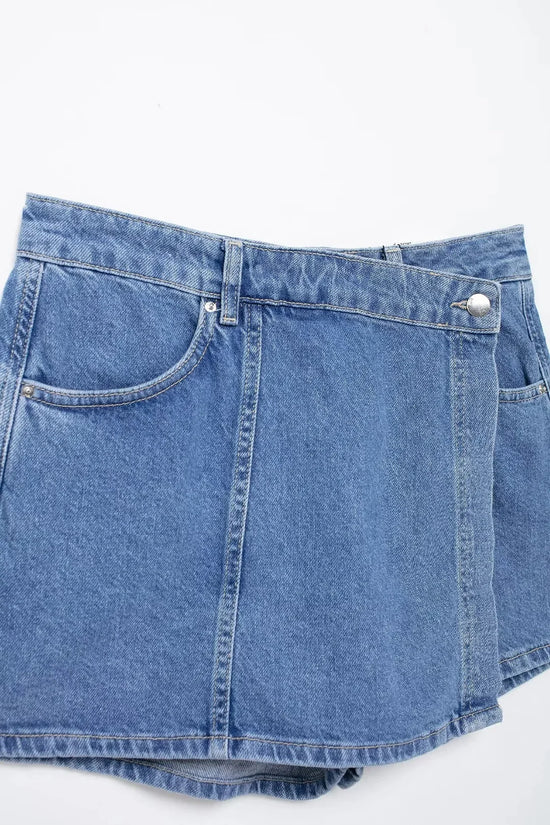 Completo Denim Donna – Set Top e Shorts Elegante Estate