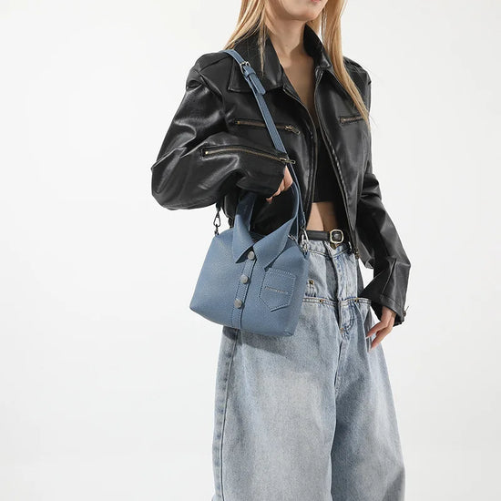 Borsa compatta quadrata in PU – shoulder / crossbody bag con zip, design elegante e di qualità per donna 2025