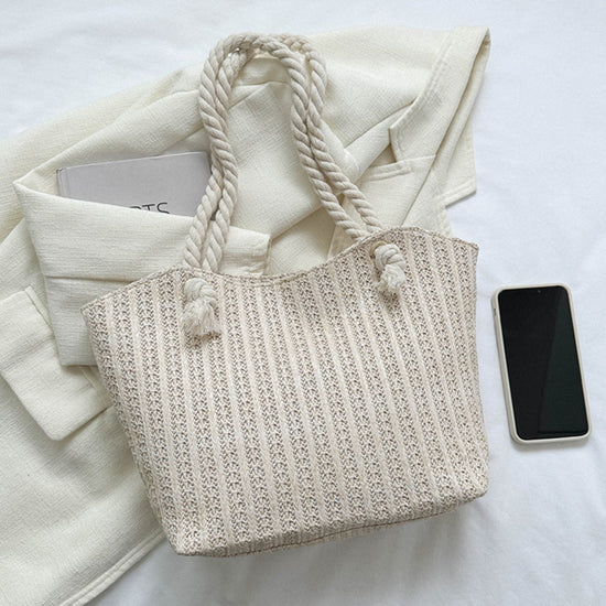 Borsa a Spalla Estiva in Paglia Intrecciata per Donna – Stile Boho Chic, Grande Capacità, Perfetta per Spiaggia e Vacanze