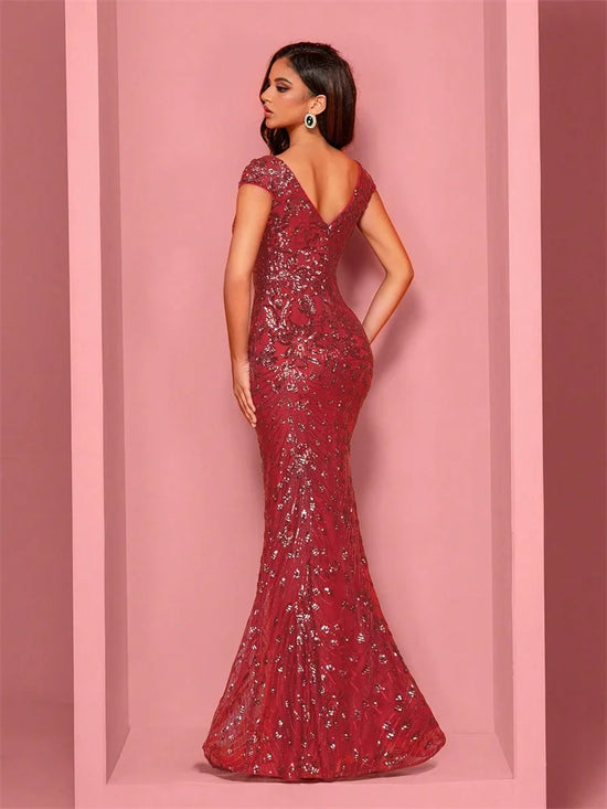 Abito Mylly Lungo Elegante – Dress Cerimonia con Paillettes per Damigelle e 18°