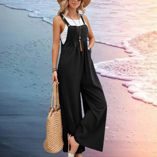 Salopette donna larga a gamba ampia – oversize casual elegante