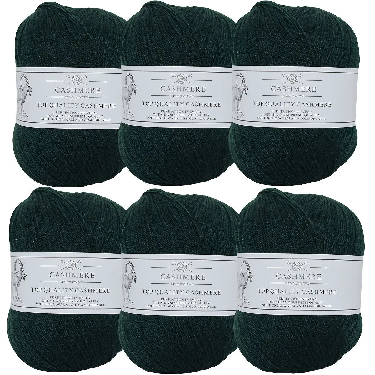 Set 6 gomitoli filo cashmere donna – Lana alta qualità per maglioni, sciarpe, cappelli e progetti fai-da-te