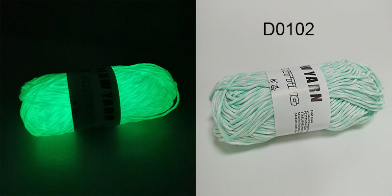 Filato luminoso in poliestere da 2 mm – Ideale per maglioni e cappelli che brillano al buio