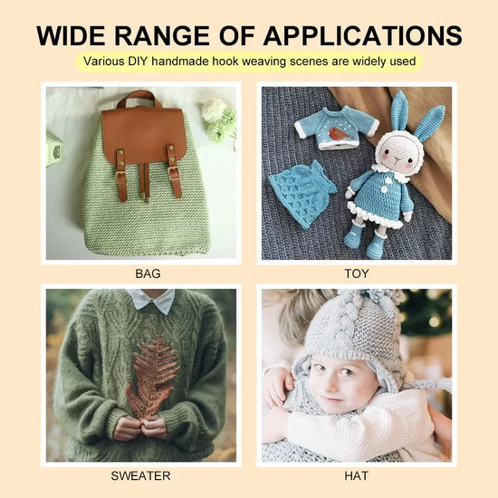 Set Uncinetti e Ferri da Maglia con Manico in Ceramica – Strumenti DIY per Cucito e Intreccio