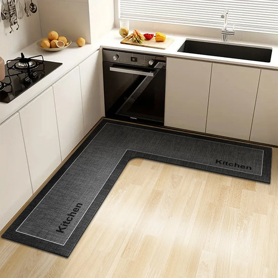Tappeto Angolare Cucina e Bagno a L – Assorbente e Lavabile