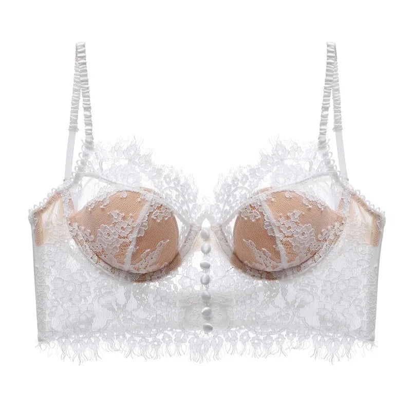 Reggiseno Sexy in Pizzo Backless – Bra French Strappy, Intimo Donna Elegante