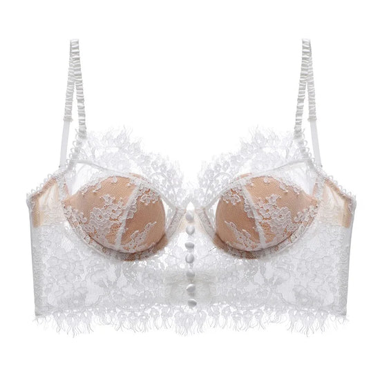 Reggiseno Sexy in Pizzo Backless – Bra French Strappy, Intimo Donna Elegante