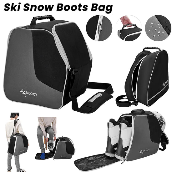 Borsa per scarponi da sci & snowboard impermeabile – porta-boot leggera da viaggio, casco, guanti con scomparto wet/dry