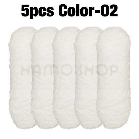 Set 5 rotoli filato ciniglia velluto 100 g – filo morbido e caldo per coperta, maglione, cuscini, DIY