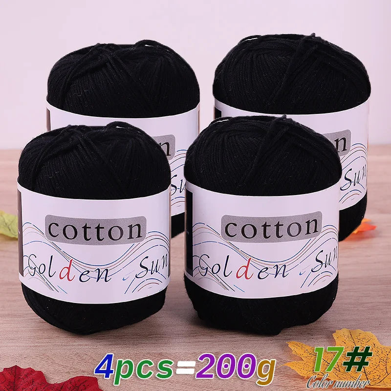 Filato in cotone 100% 200 g – filo medio-fino per uncinetto / knitting: maglioni, cappelli, copertine fai-da-te