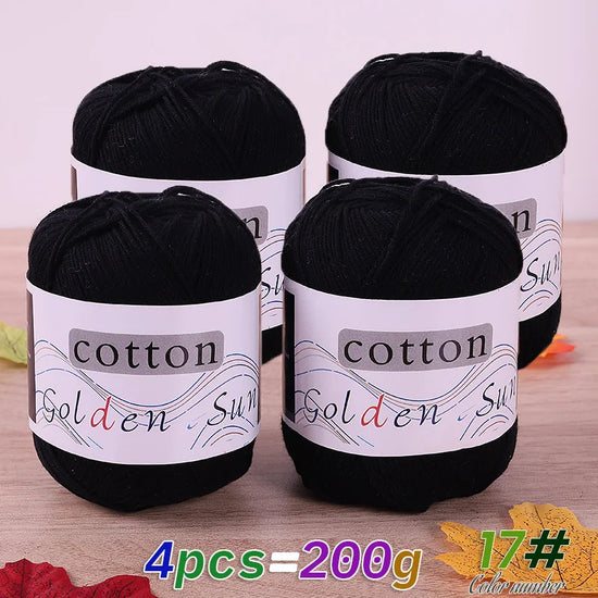 Filato in cotone 100% 200 g – filo medio-fino per uncinetto / knitting: maglioni, cappelli, copertine fai-da-te