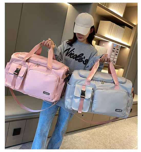 Borsa sportiva donna 2025 – duffel con doppio comparto asciutto/bagnato ideale per palestra, nuoto e viaggi