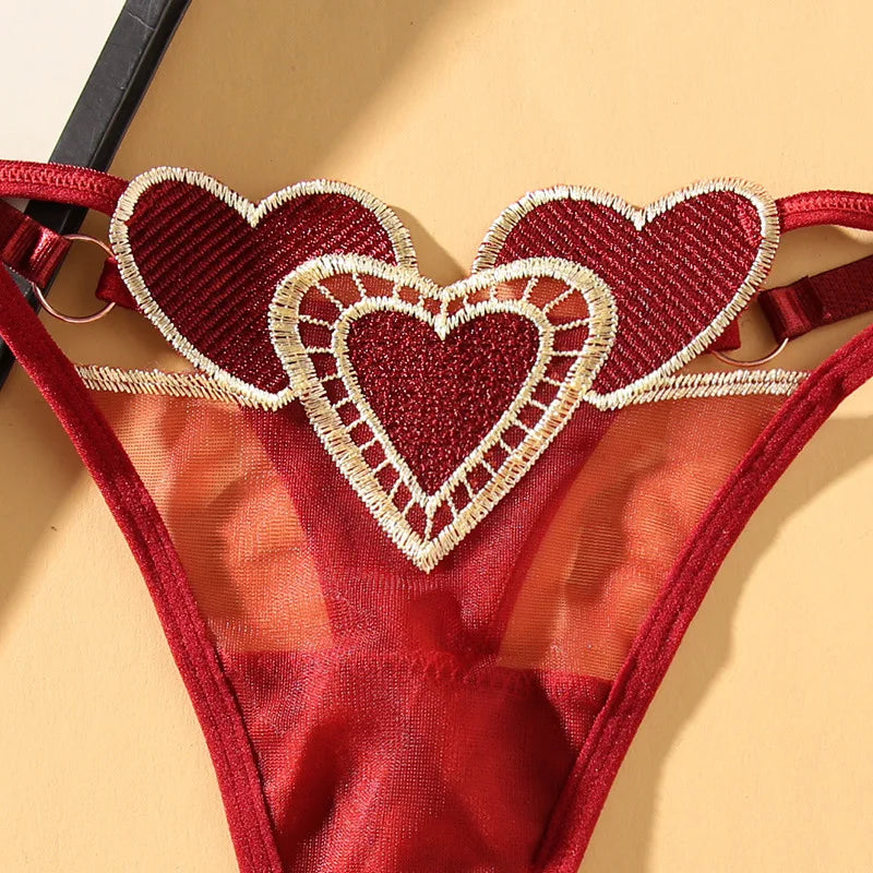 Perizoma sexy ricamato in stile giapponese – lingerie femminile a vita bassa, intimo elegante e sensuale