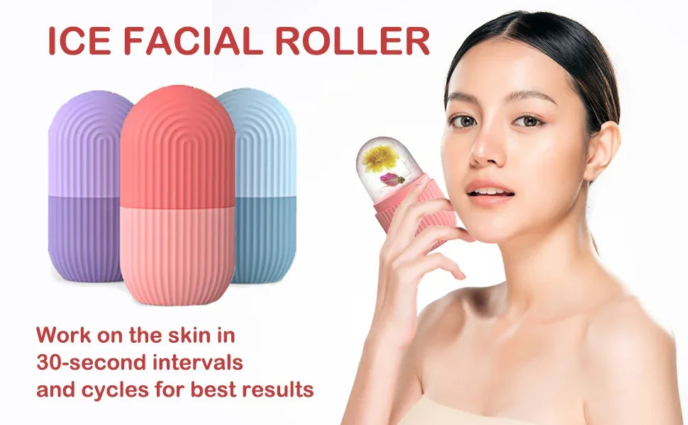 Stampi Ghiaccio in Silicone Bellezza – Ice Ball Massaggiatore Viso & Occhi