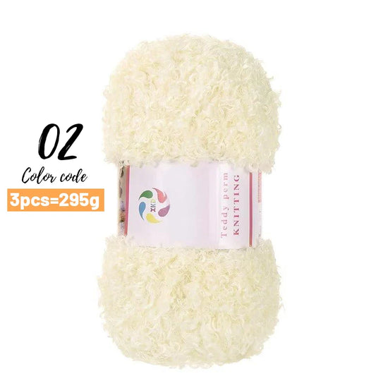 Filato teddy velvet 295 g – gomitolo pelliccia per fai-da-te maglia, borsa, coperta