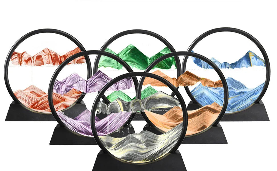 Quadro di Arte Sabbiosa 3D in Vetro – Sand Art Movimento per Casa e Ufficio