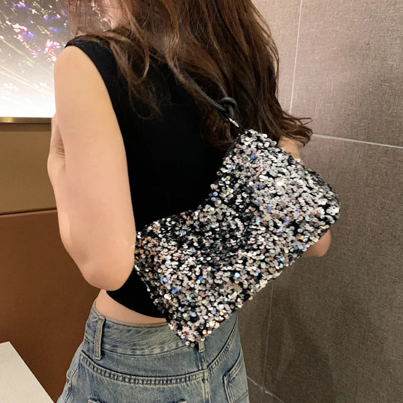 Borsa piccola donna con paillettes – shoulder bag trendy scintillante per serate & outfit glamour 2025