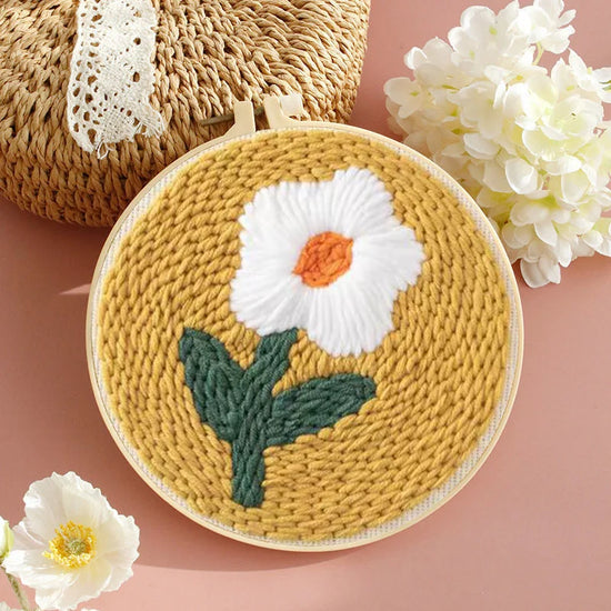 Kit Punch Needle Girasole – Ricamo DIY per Principianti