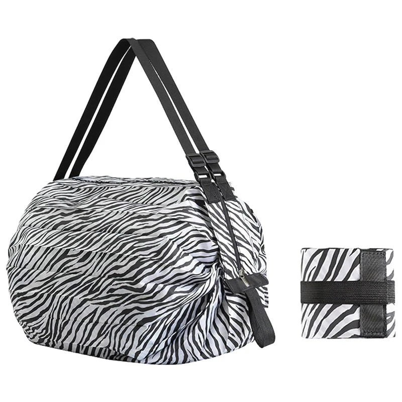 Shopper pieghevole grande capacità in nylon camouflage – Borsa da viaggio riutilizzabile leggera