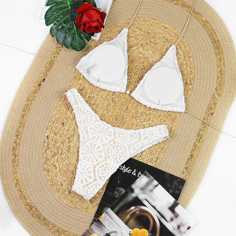 Bikini Donna 3 Pezzi con Pareo – Costume Mare Bandeau Imbottito