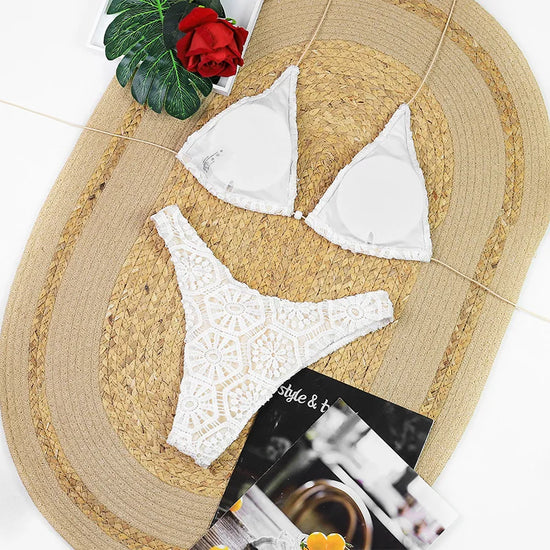 Bikini Donna 3 Pezzi con Pareo – Costume Mare Bandeau Imbottito