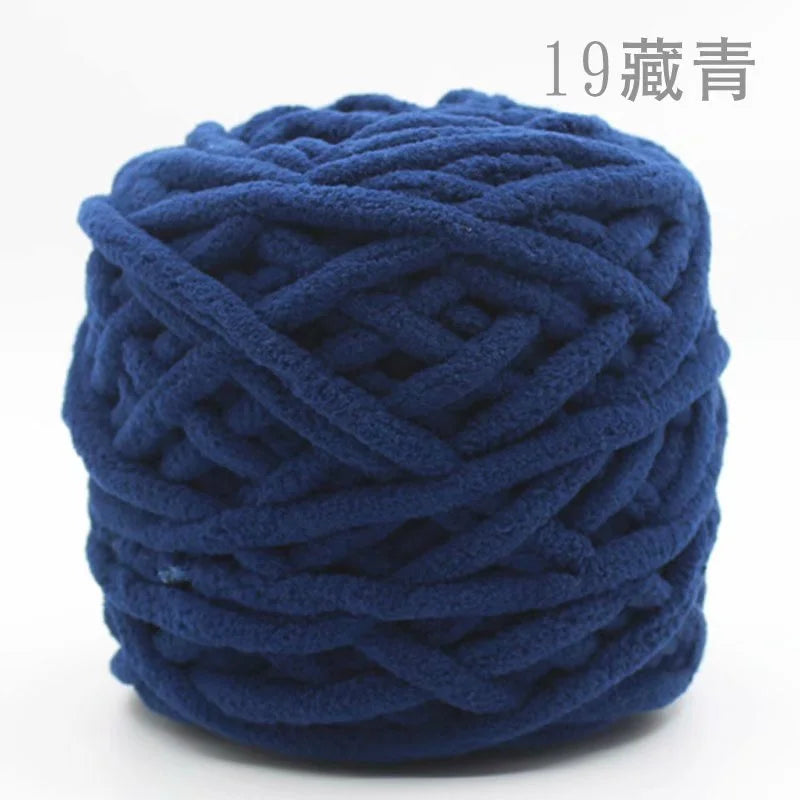 Set 4 pezzi filato chenille cotone 400 g – morbido “ice strip” per coperte, sciarpe e lavori fai-da-te