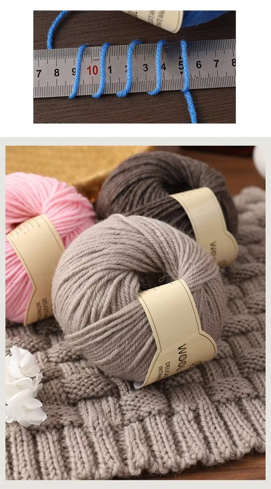 Set 10 Gomitoli Lana– 500 g Filato Medio-Spesso per Maglieria e Uncinetto