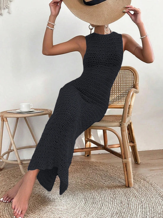 Abito Donna Cut-Out Aderente – Vestito Elegante Beige o Nero
