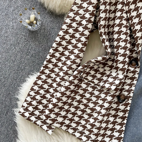 Giacca patchwork in denim con rever 2025 – blazer overshirt donna doppio bottone, vita slim, stile commuter