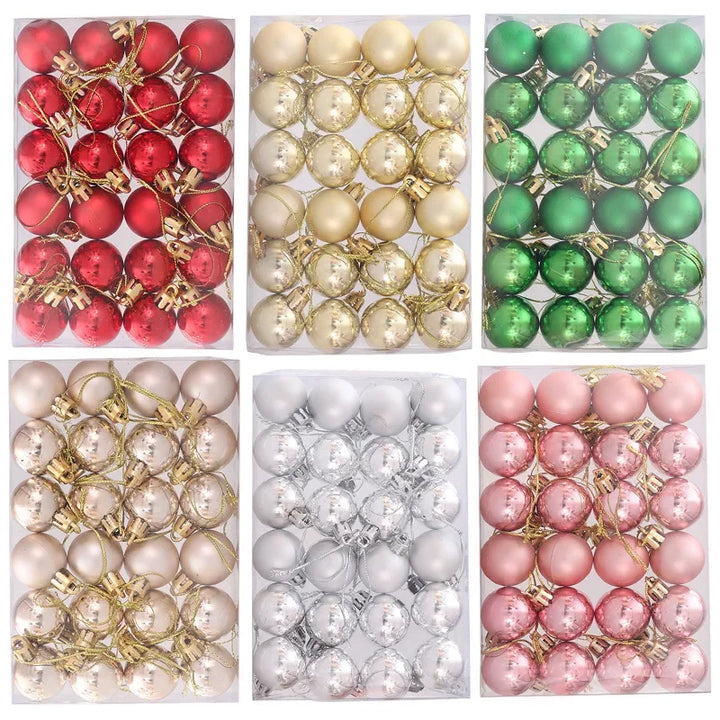 Set da 24-144 palline natalizie da 3 cm – Decorazioni natalizie infrangibili per alberi di Natale e feste