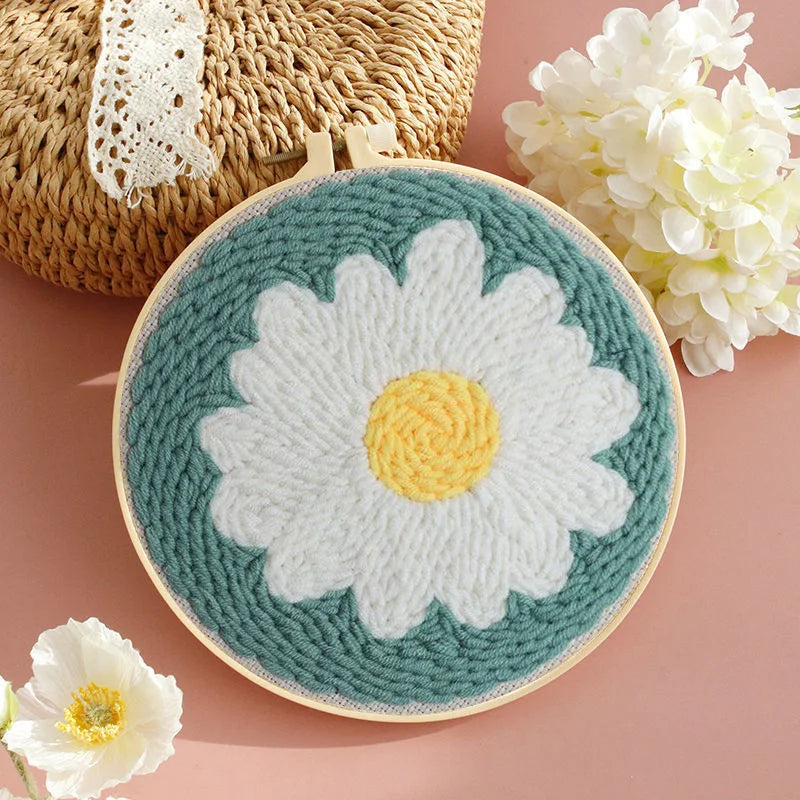 Kit Punch Needle Girasole – Ricamo DIY per Principianti