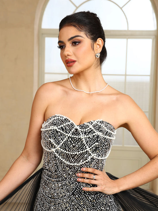 Abito Lungo Elegante con Spacco Alto – Vestito da Cerimonia e Gala