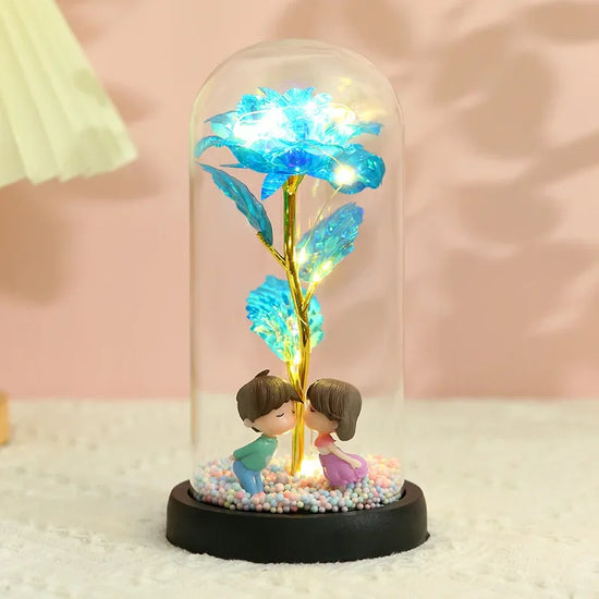 Rosa Eterna LED in Vetro – Regalo San Valentino per Fidanzata