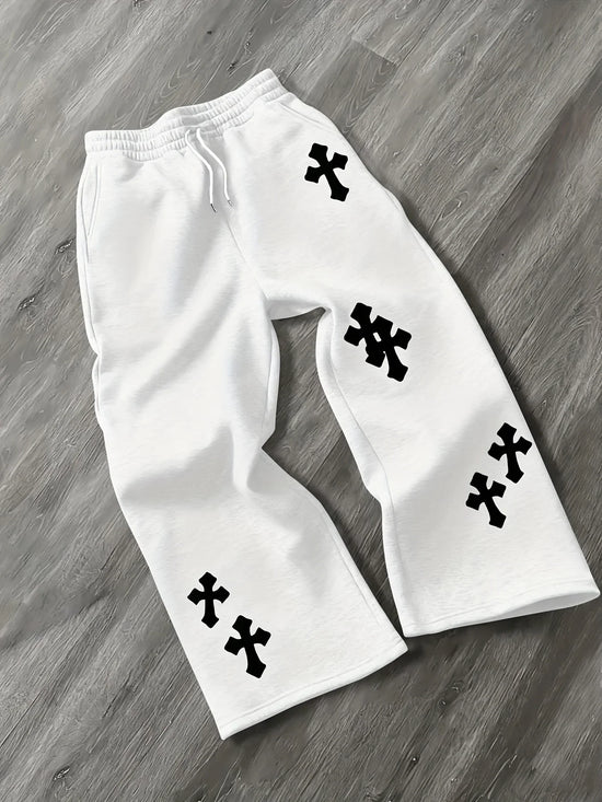 Pantaloni Baggy Uomo con Stampa Grafica e Coulisse - immagine 4