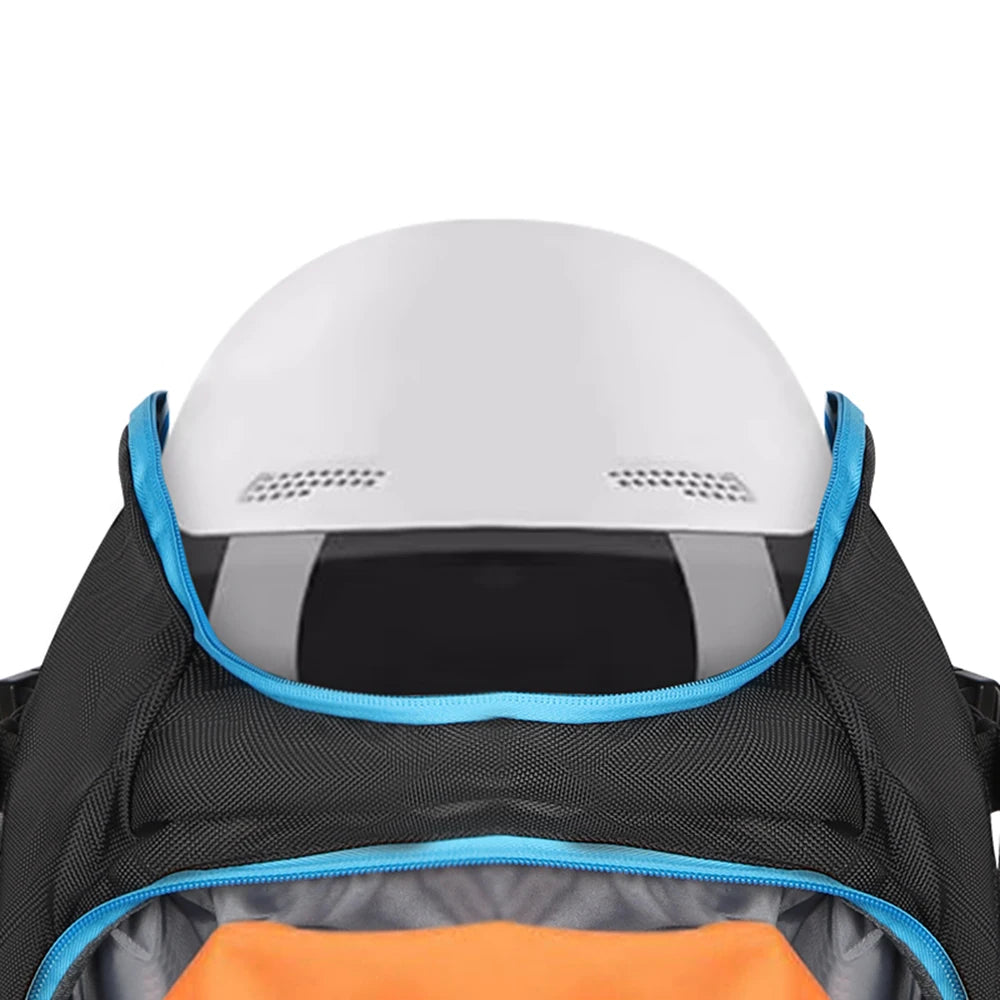 Zaino da viaggio sci/snowboard 50 L impermeabile – borsa scarponi & casco, scomparto wet/dry, trasporto attrezzatura neve