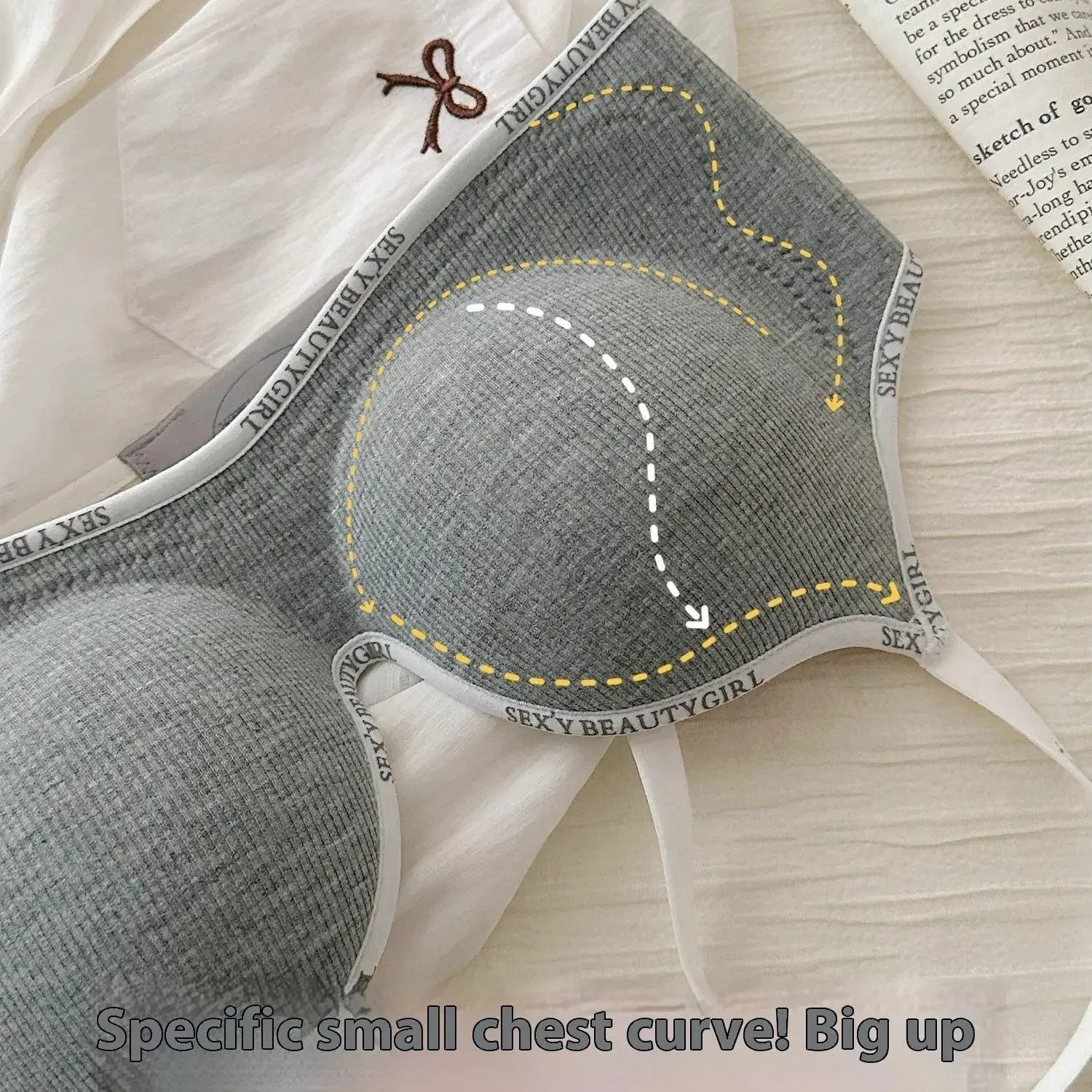 reggiseno wireless push up invisibile senza cuciture per petto piccolo
