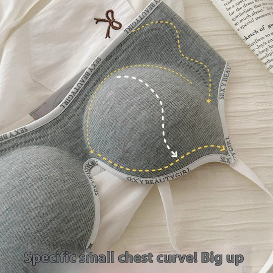reggiseno wireless push up invisibile senza cuciture per petto piccolo