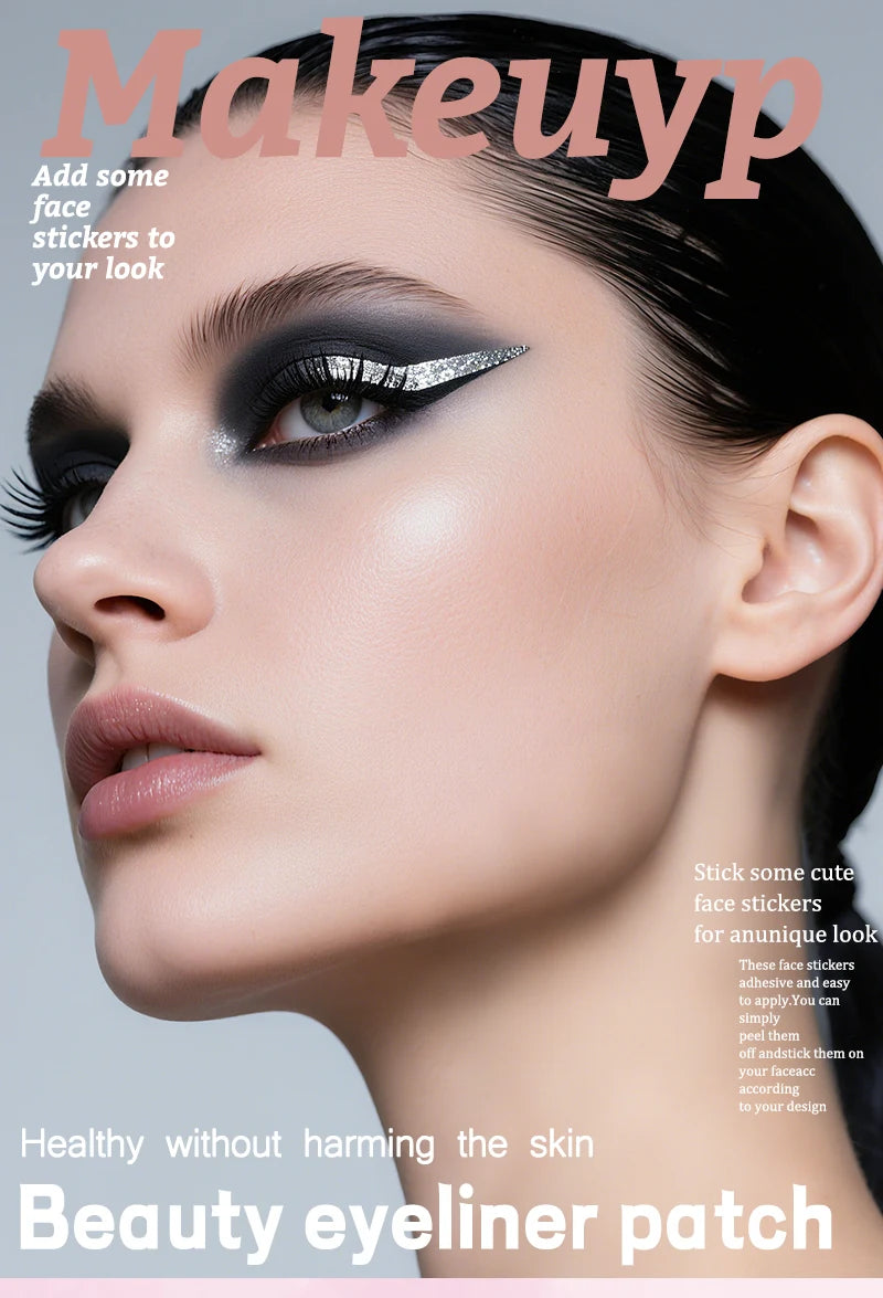 Adesivi Eyeliner Glitter Waterproof – Stickers Trucco Occhi Party
