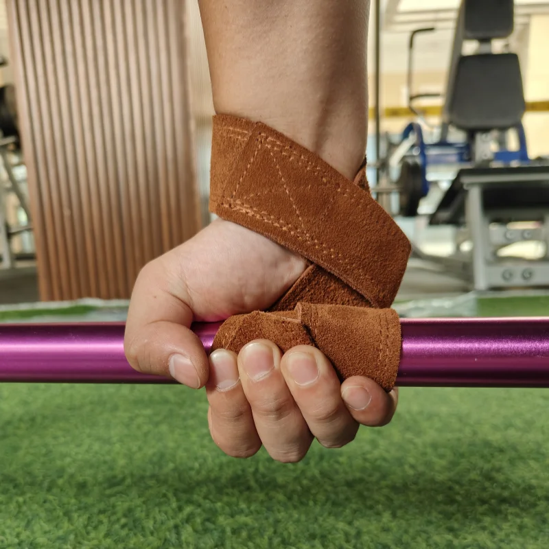 Coppia Fasce da Sollevamento Pesi in Cuoio – Cinghie Polsi per Palestra e Deadlift