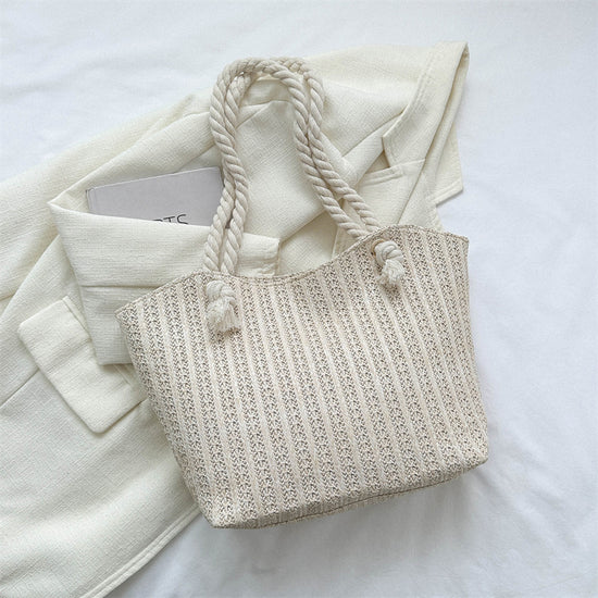 Borsa a Spalla Estiva in Paglia Intrecciata per Donna – Stile Boho Chic, Grande Capacità, Perfetta per Spiaggia e Vacanze
