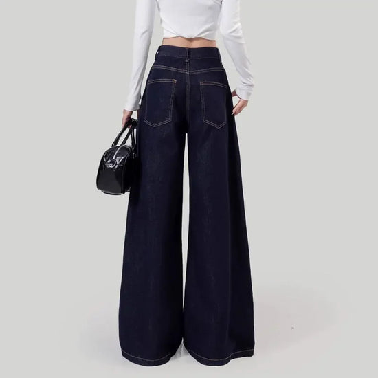 Jeans donna vita alta loose fit – Gamba dritta / wide-leg elegante per l’autunno / inverno