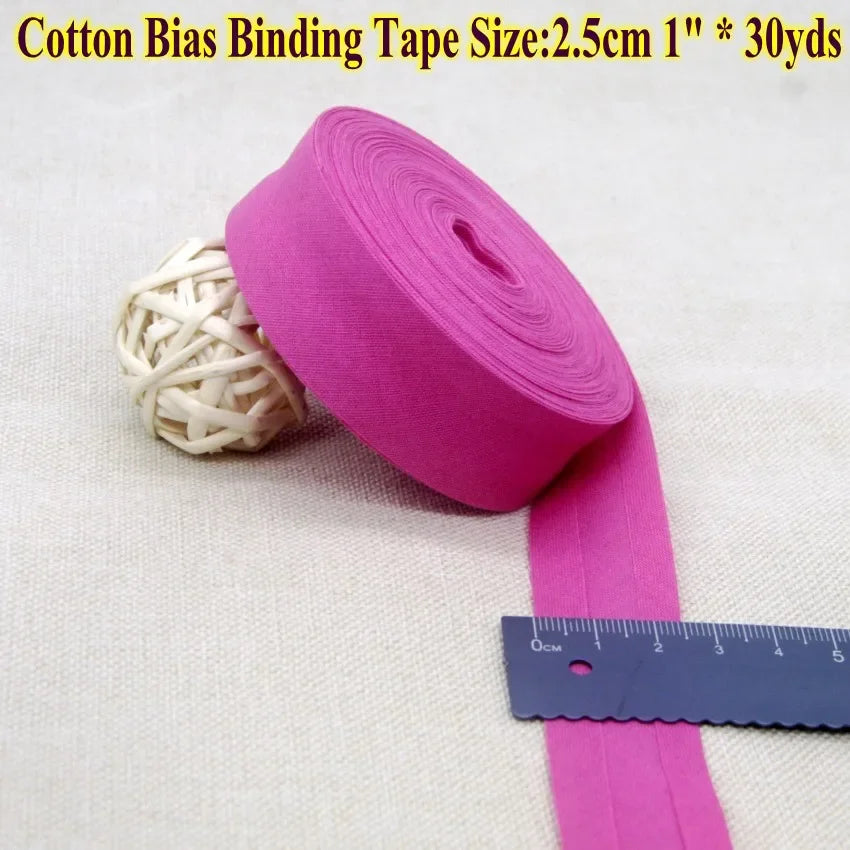 Nastro bias binding cotone 25 mm · rotolo 30 metri – rifiniture, bordi e accessori cucito fai-da-te