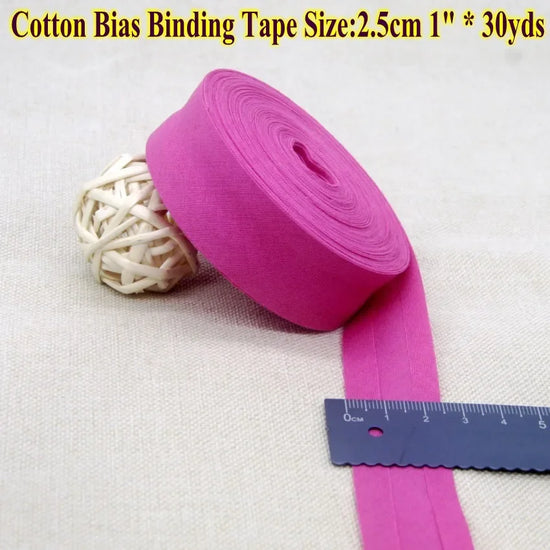 Nastro bias binding cotone 25 mm · rotolo 30 metri – rifiniture, bordi e accessori cucito fai-da-te