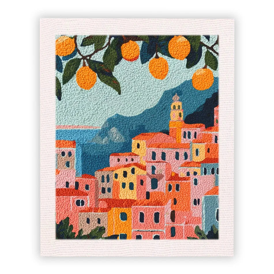 Kit Punch Needle Paesaggio – Ricamo DIY Completo per Principianti