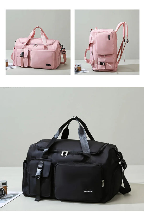 Borsa sportiva donna 2025 – duffel con doppio comparto asciutto/bagnato ideale per palestra, nuoto e viaggi