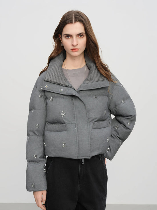 Piumino o gilet donna trapuntato con decorazioni - foto 14 della galleria